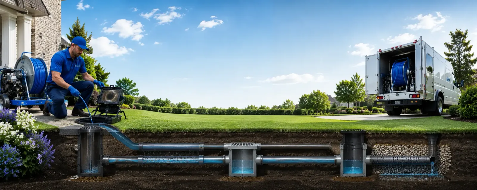Outdoor drain cleaning information for Lower Brule, SD